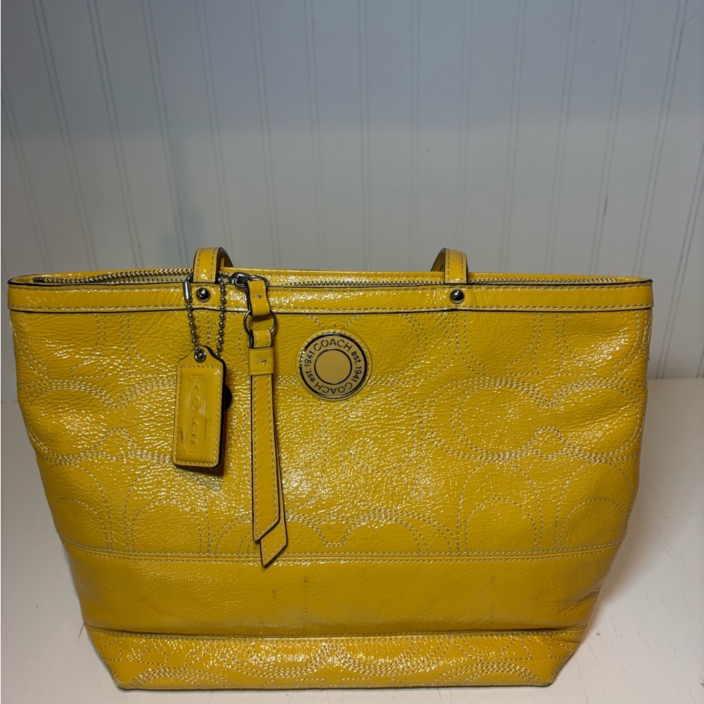 Coach Yellow Tote Bag